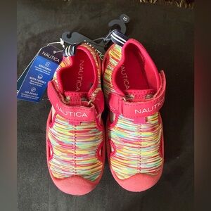 Nautica Kids Pink Multicolor Striped Water Shoes